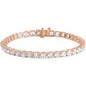 14K Rose 12 CTW Lab-Grown Diamond Line 7" Bracelet Ethereal Legacy Boutiques