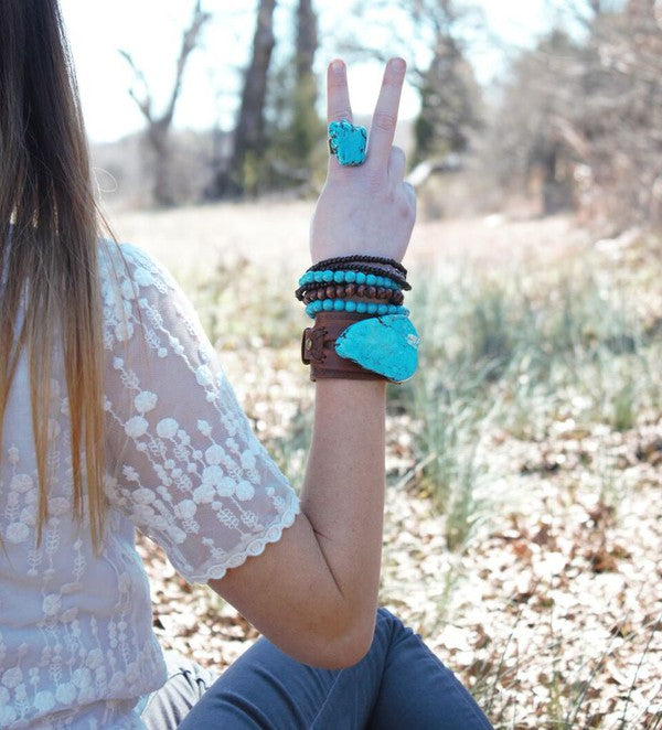Bracelet Bar-Blue Turquoise Stackable Bracelet Shop Style & More | Fresh Looks, Everyday Deals & Free Shipping