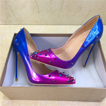Gradient rivet high heels See size chart under “more details” The Fashion Celestial