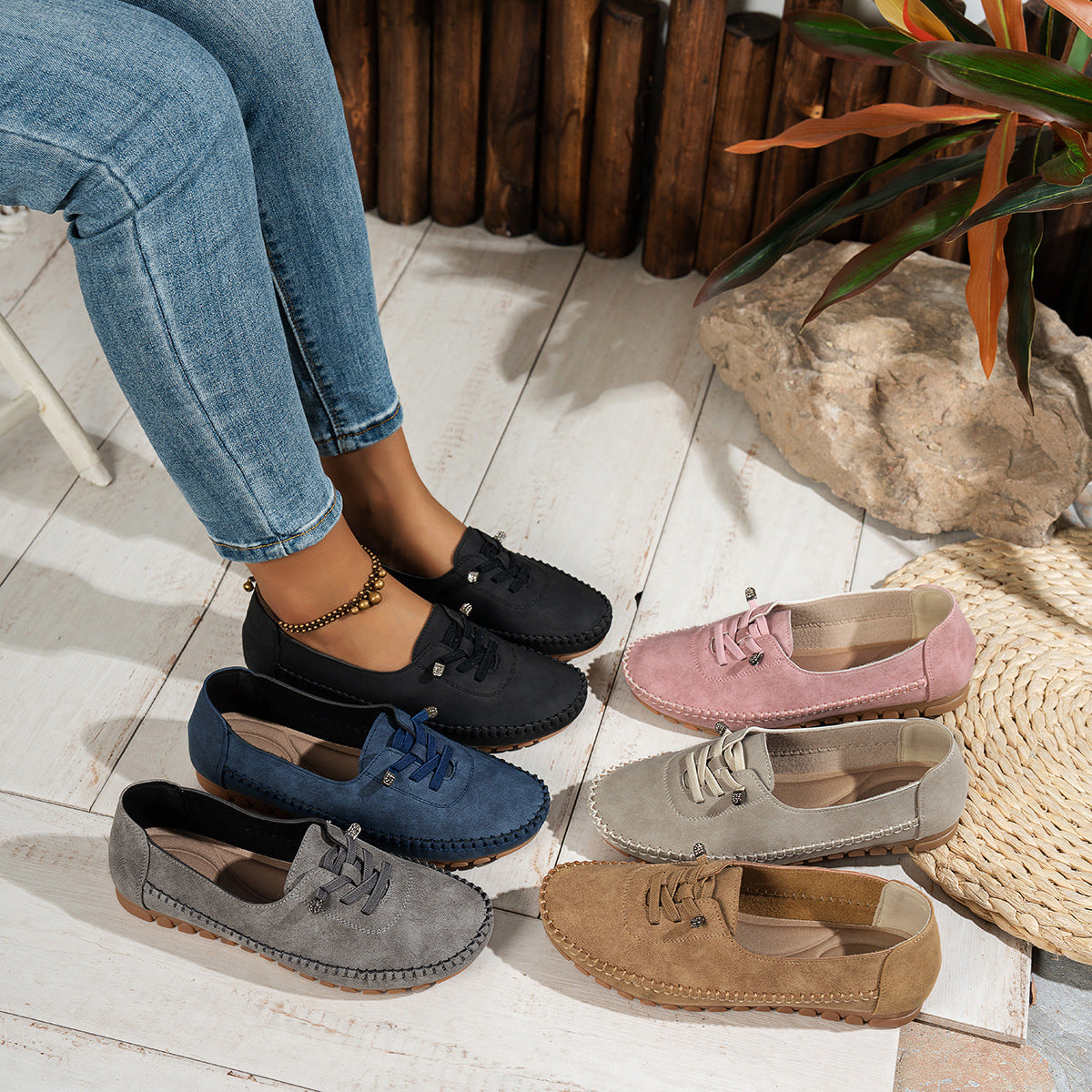 Women’s Comfortable PU Flat Shoes | Soft All-Matching Casual Flats FitiqueFit