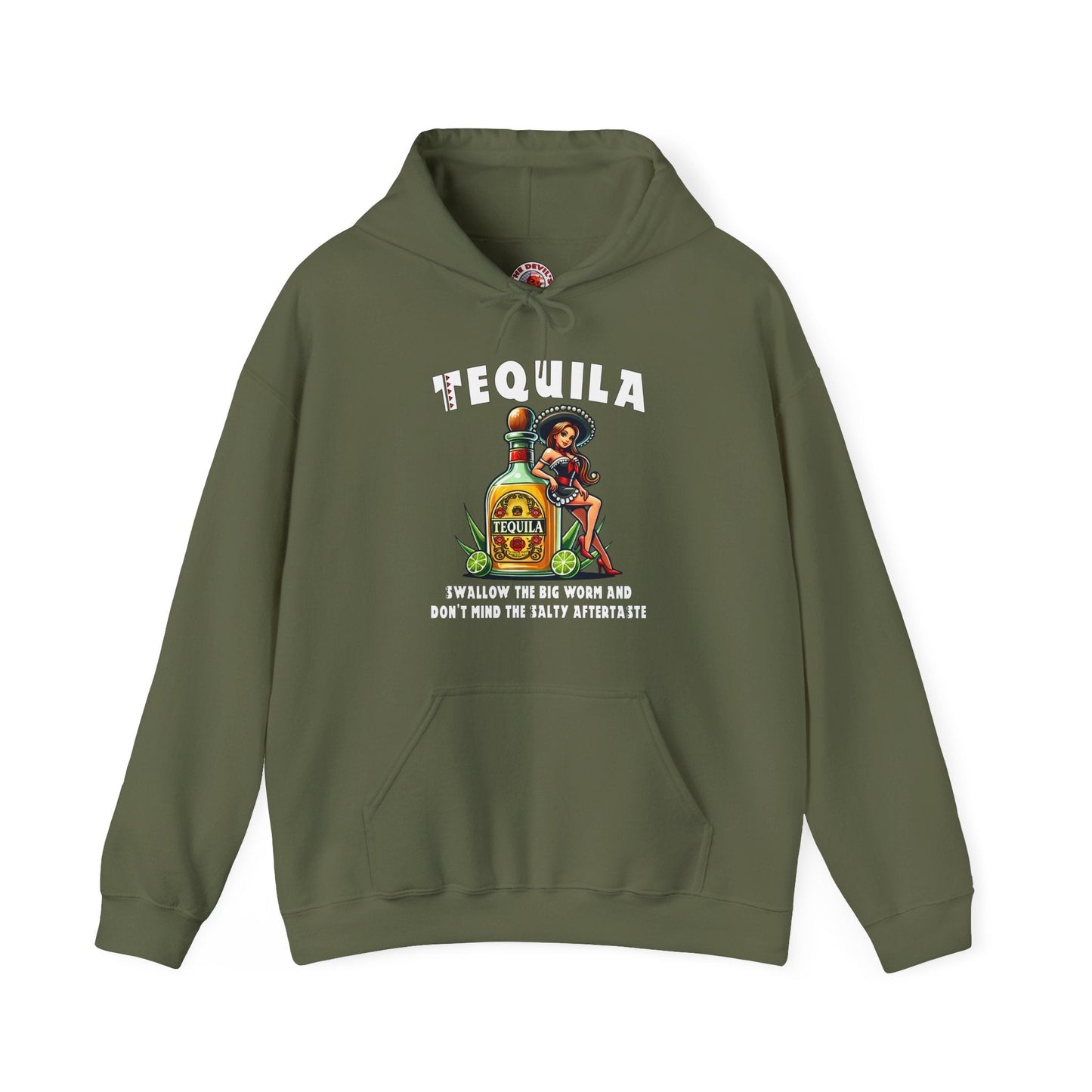 Tequila Swallow The Big Worm Hooded Sweatshirt The Devil's Pickle
