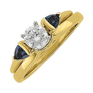 14K Yellow Natural Blue Sapphire Wrap-Style Ring Enhancer Ethereal Legacy Boutiques