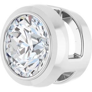 14K White 1/3 CT Lab Grown Diamond Slide Pendant Ethereal Legacy Boutiques