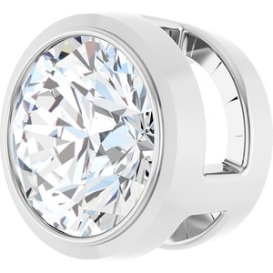 14K White 1/2 CT Natural Diamond Slide Pendant Ethereal Legacy Boutiques
