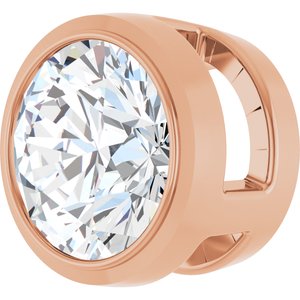 14K Rose 1/2 CT Natural Diamond Slide Pendant Ethereal Legacy Boutiques
