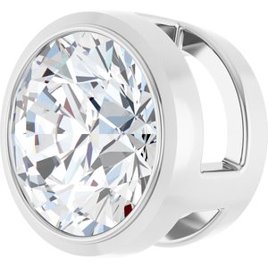 14K White 3/4 CT Lab-Grown Diamond Slide Pendant Ethereal Legacy Boutiques