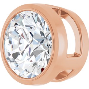 14K Rose 3/4 CT Natural Diamond Slide Pendant Ethereal Legacy Boutiques