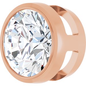14K Rose 1 CT Lab-Grown Diamond Slide Pendant Ethereal Legacy Boutiques