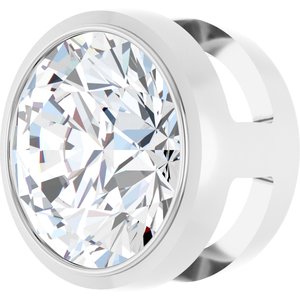 14K White 1 CT Natural Diamond Slide Pendant Ethereal Legacy Boutiques