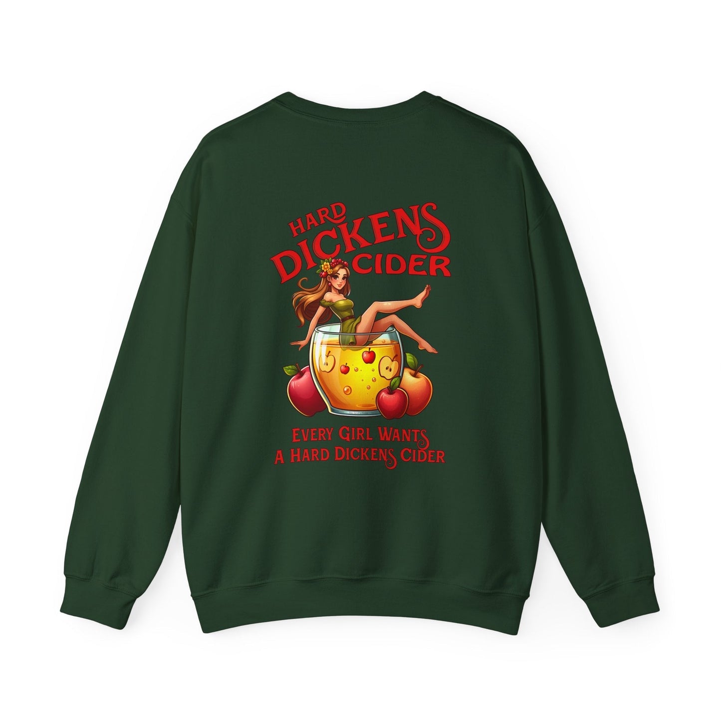 Hard Dickens Cider Front/Back Crewneck Sweatshirt The Devil's Pickle