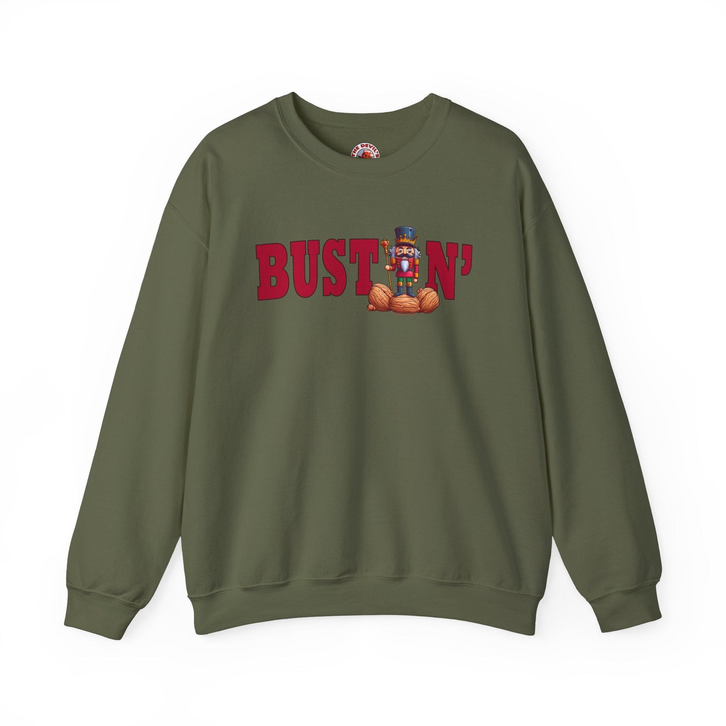 Bustin' Nuts Crewneck Sweatshirt The Devil's Pickle