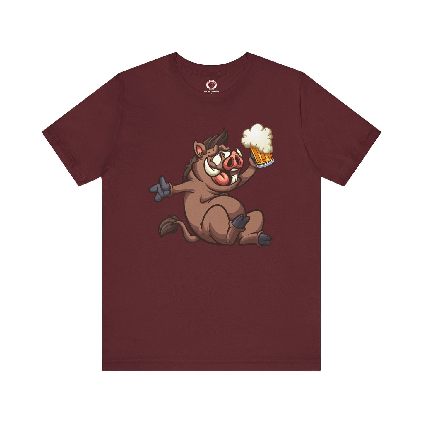 Beer Drinking Boar T-Shirt The Devil's Pickle