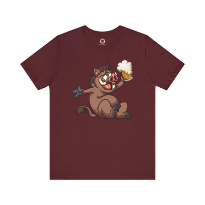 Beer Drinking Boar T-Shirt The Devil's Pickle