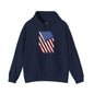 Distressed American Flag Hooded Sweatshirt The Devil's Pickle