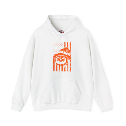 Pumpkin American Flag Hooded Sweatshirt The Devil's Pickle