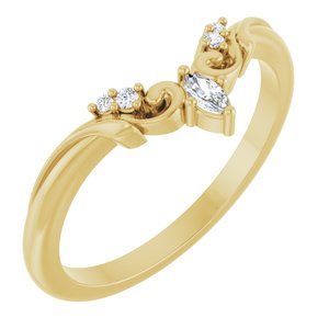14K Yellow .07 CTW Natural Diamond Contour Band Ethereal Legacy Boutiques