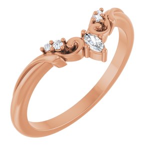 14K Rose .07 CTW Natural Diamond Contour Band Ethereal Legacy Boutiques