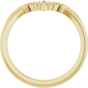 14K Yellow .07 CTW Natural Diamond Contour Band Ethereal Legacy Boutiques