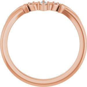 14K Rose .07 CTW Natural Diamond Contour Band Ethereal Legacy Boutiques
