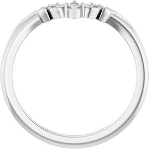 14K White .07 CTW Natural Diamond Contour Band Ethereal Legacy Boutiques