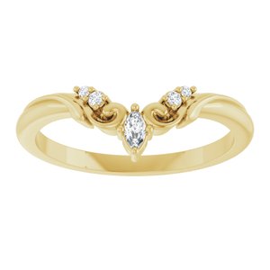 14K Yellow .07 CTW Natural Diamond Contour Band Ethereal Legacy Boutiques