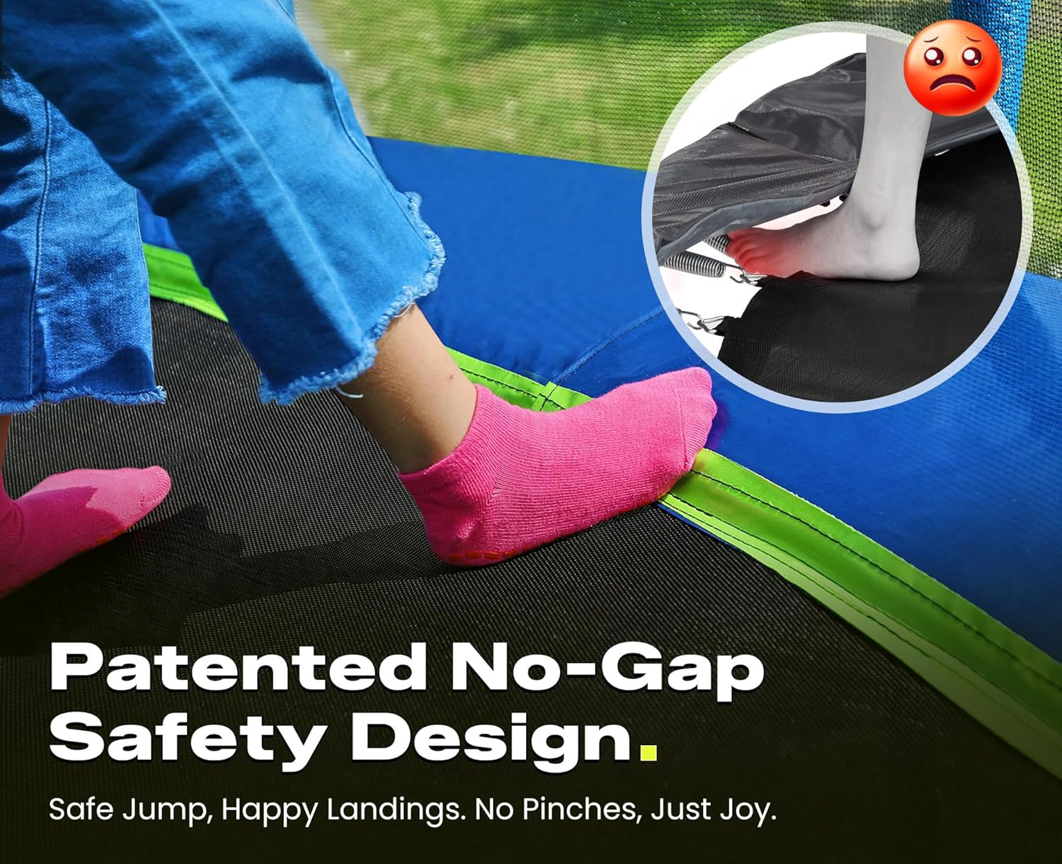 2500LBS Weight Capacity Rectangle Trampoline 13X23Ft Outdoor Square Gymnastics Trampolines with 10-Year Quality Assurance for Kids Adults Large Commercial Grade Rectangular Pro Trampoline