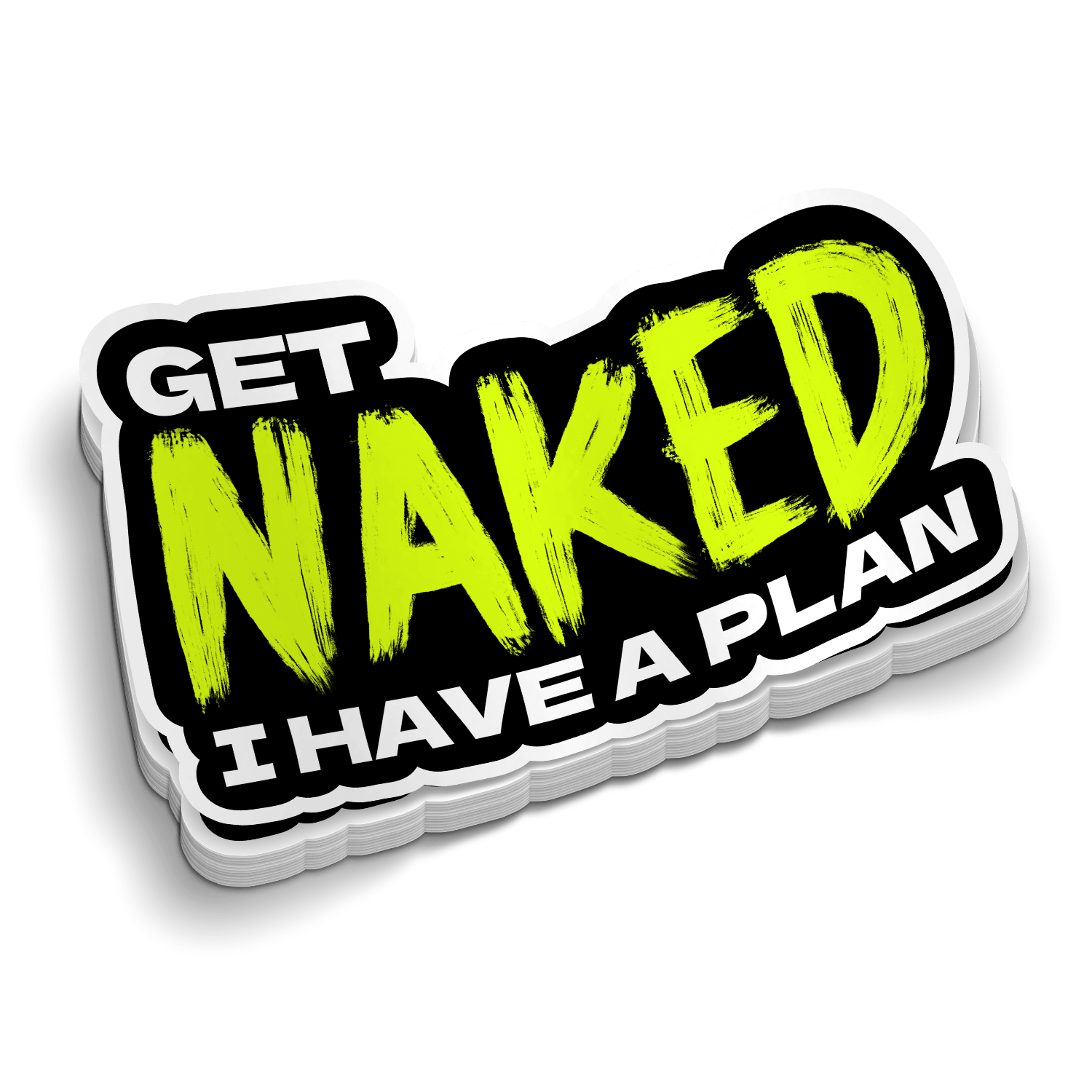 Get Naked Hard Hat Sticker Armed American Supply