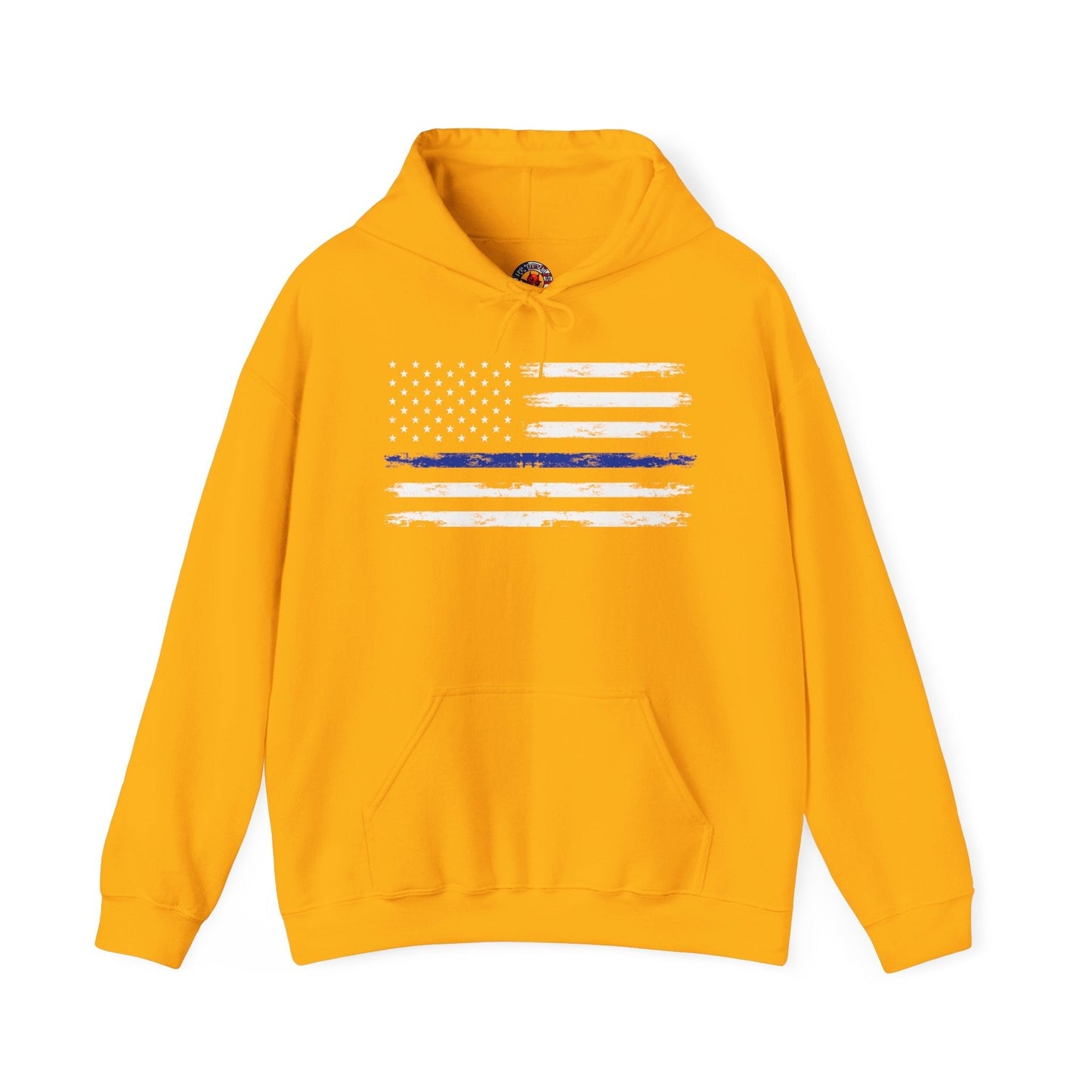 Thin Blue Line American Flag Hooded Sweatshirt The Devil's Pickle