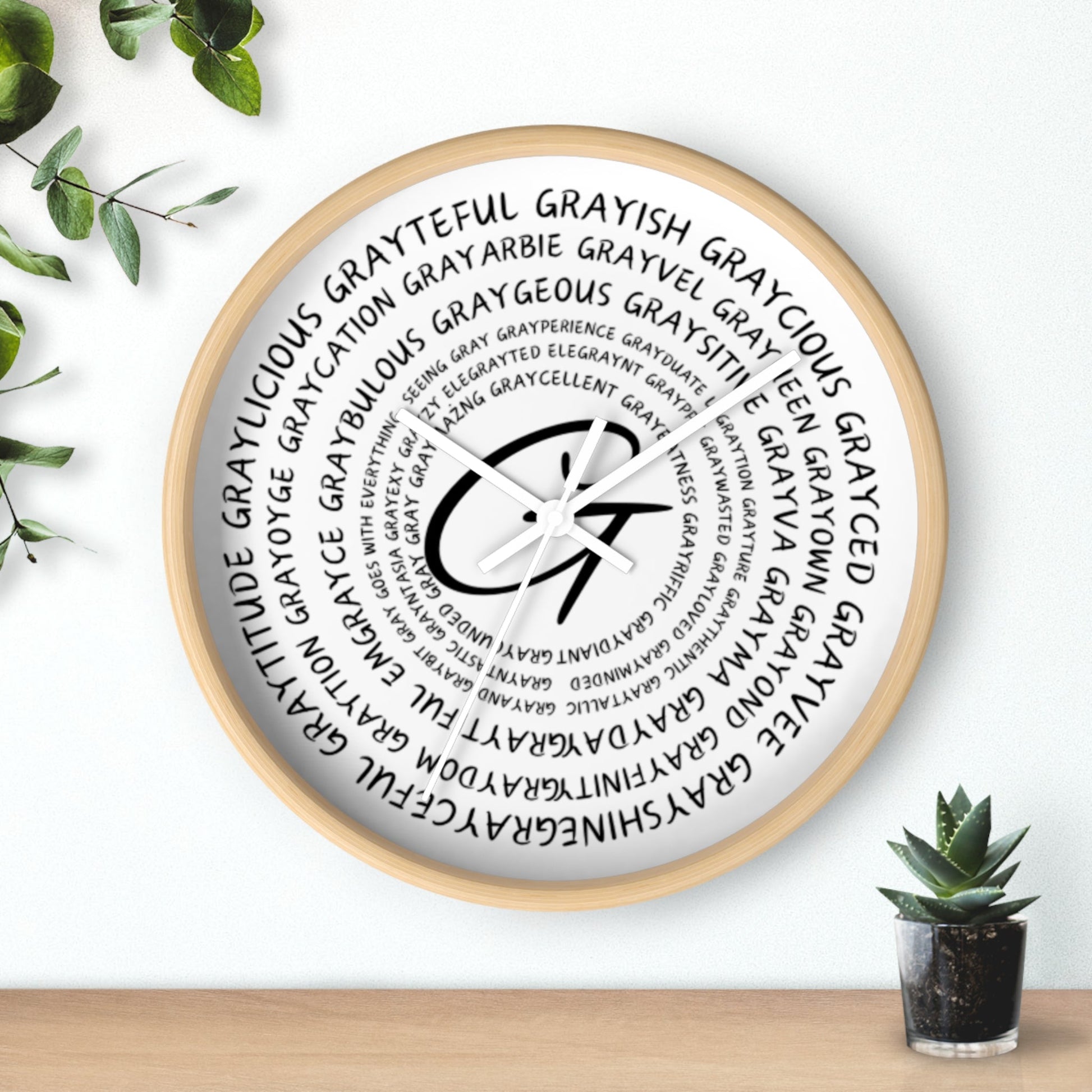 Wooden Clock Embracing Gray Hair Positivity Grayceful LLC