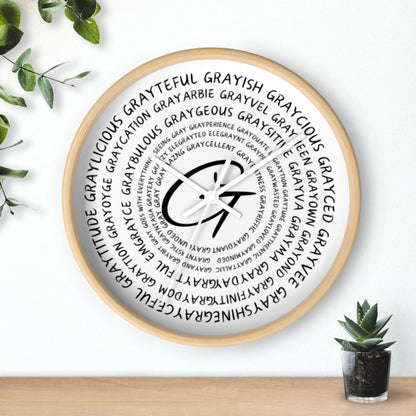 Wooden Clock Embracing Gray Hair Positivity Grayceful LLC