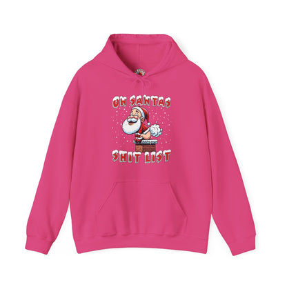 On Santa's Shit List Hooded Sweatshirt The Devil's Pickle