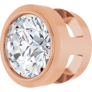14K Rose 1/4 CT Natural Diamond Slide Pendant Ethereal Legacy Boutiques