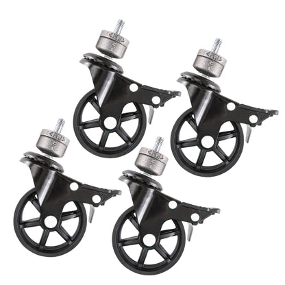 Swivel Caster Wheels for  ½” Pipe with Locking Mechanism (4-Pack) PIPE DECOR