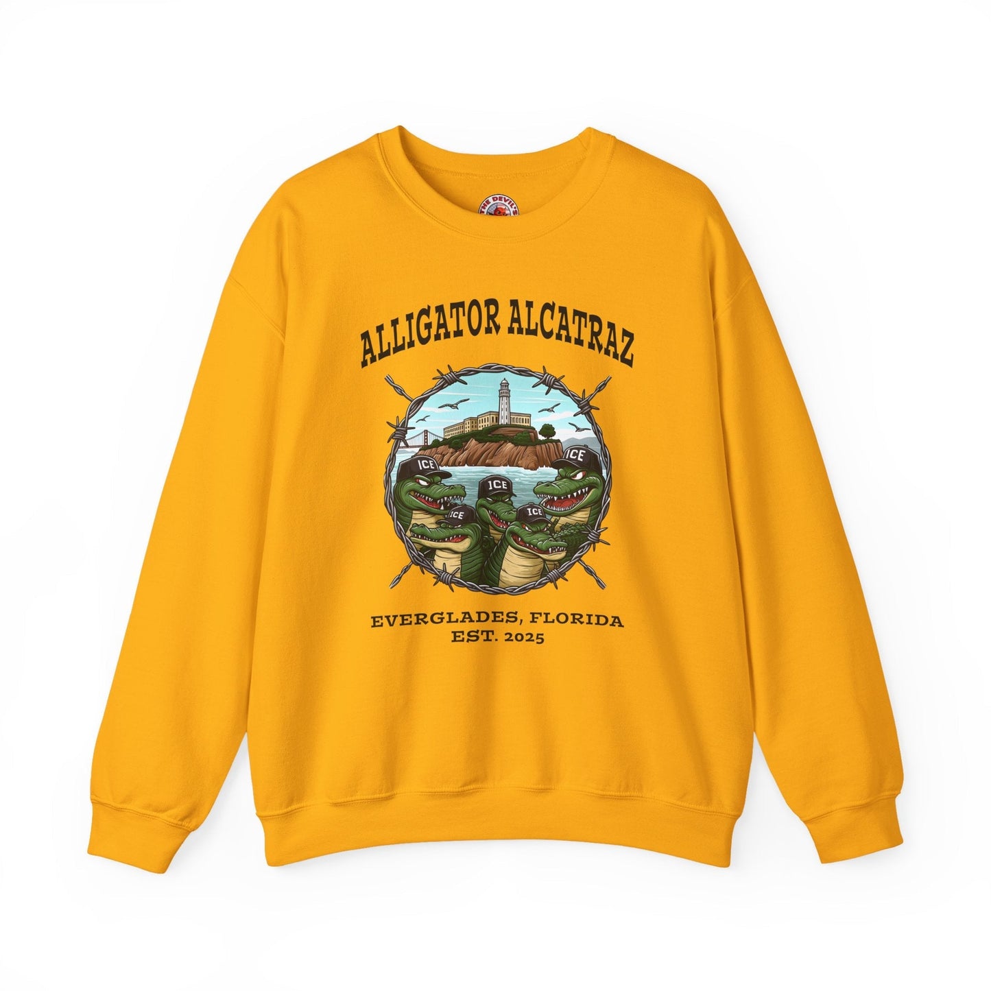 Alligator Alcatraz Crewneck Sweatshirt The Devil's Pickle