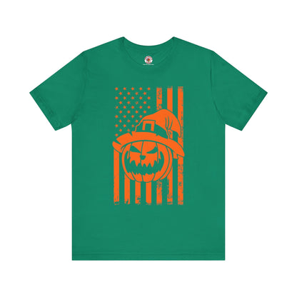 Pumpkin American Flag T-Shirt The Devil's Pickle