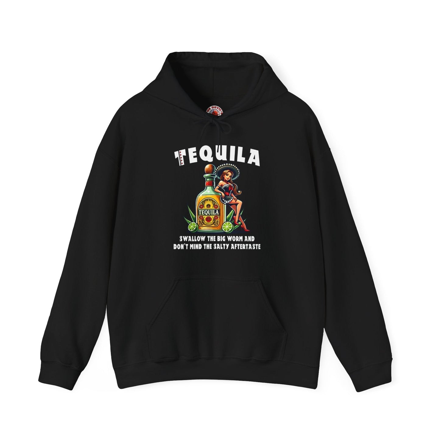 Tequila Swallow The Big Worm Hooded Sweatshirt The Devil's Pickle