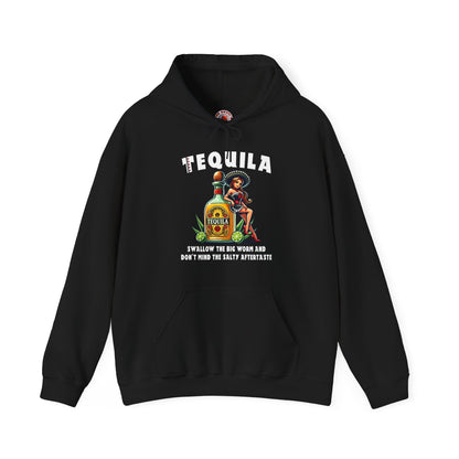 Tequila Swallow The Big Worm Hooded Sweatshirt The Devil's Pickle