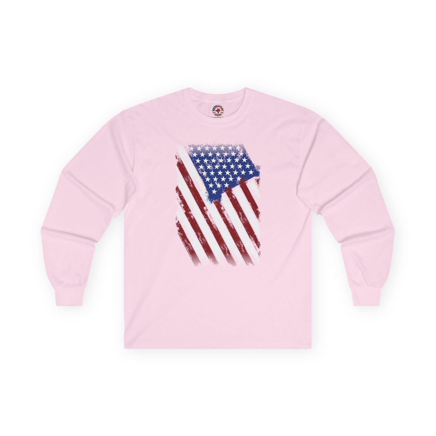 Distressed American Flag Long Sleeve Tee The Devil's Pickle