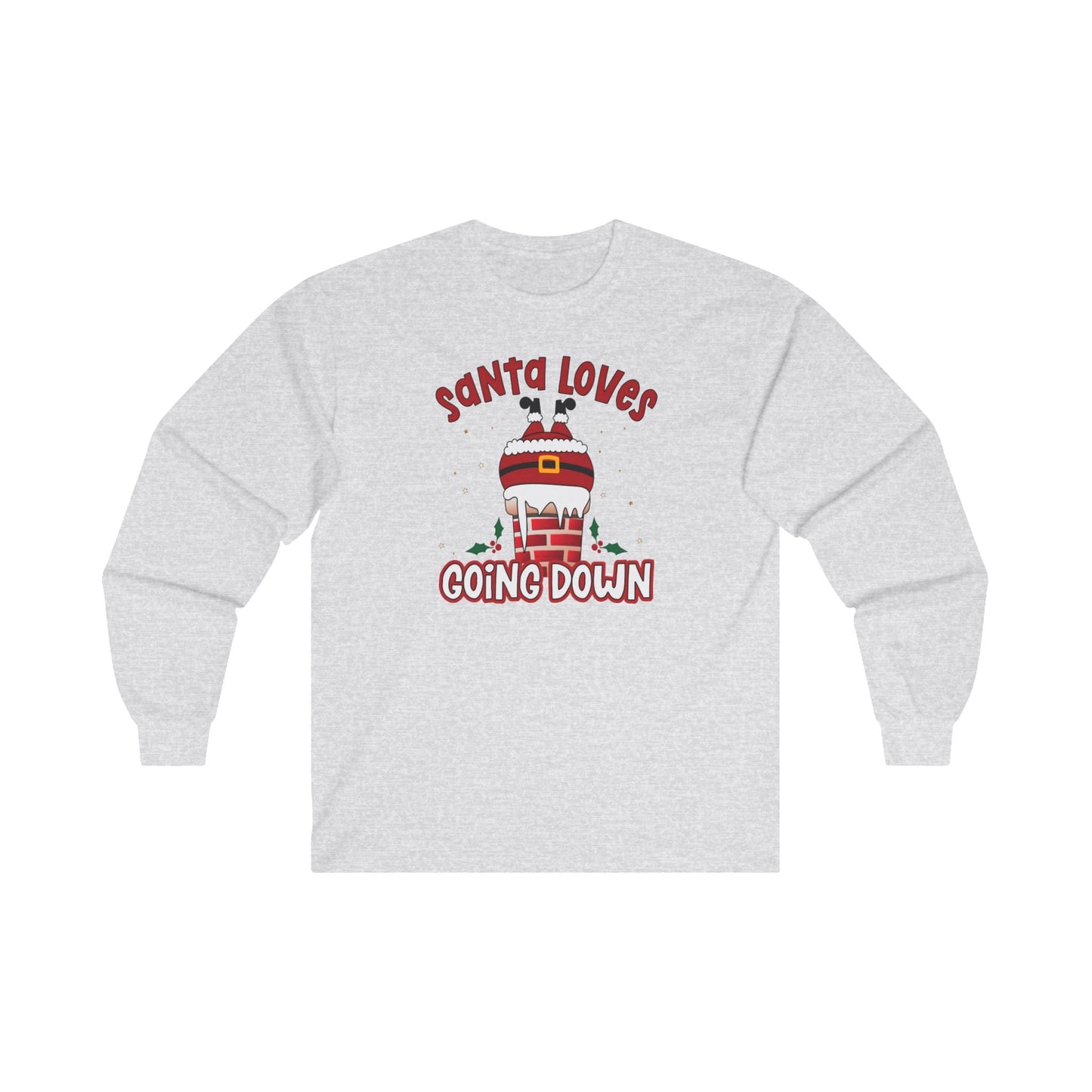 Santa Loves Going Down Long Sleeve Tee The Devil's Pickle
