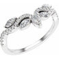 14K White 1/2 CTW Natural Diamond Contour Band Ethereal Legacy Boutiques