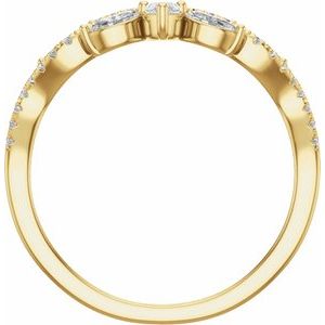 14K Yellow 1/2 CTW Lab-Grown Diamond Contour Band Ethereal Legacy Boutiques