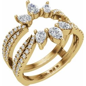 14K Yellow 1 1/8 CTW Lab-Grown Diamond Ring Guard Ethereal Legacy Boutiques