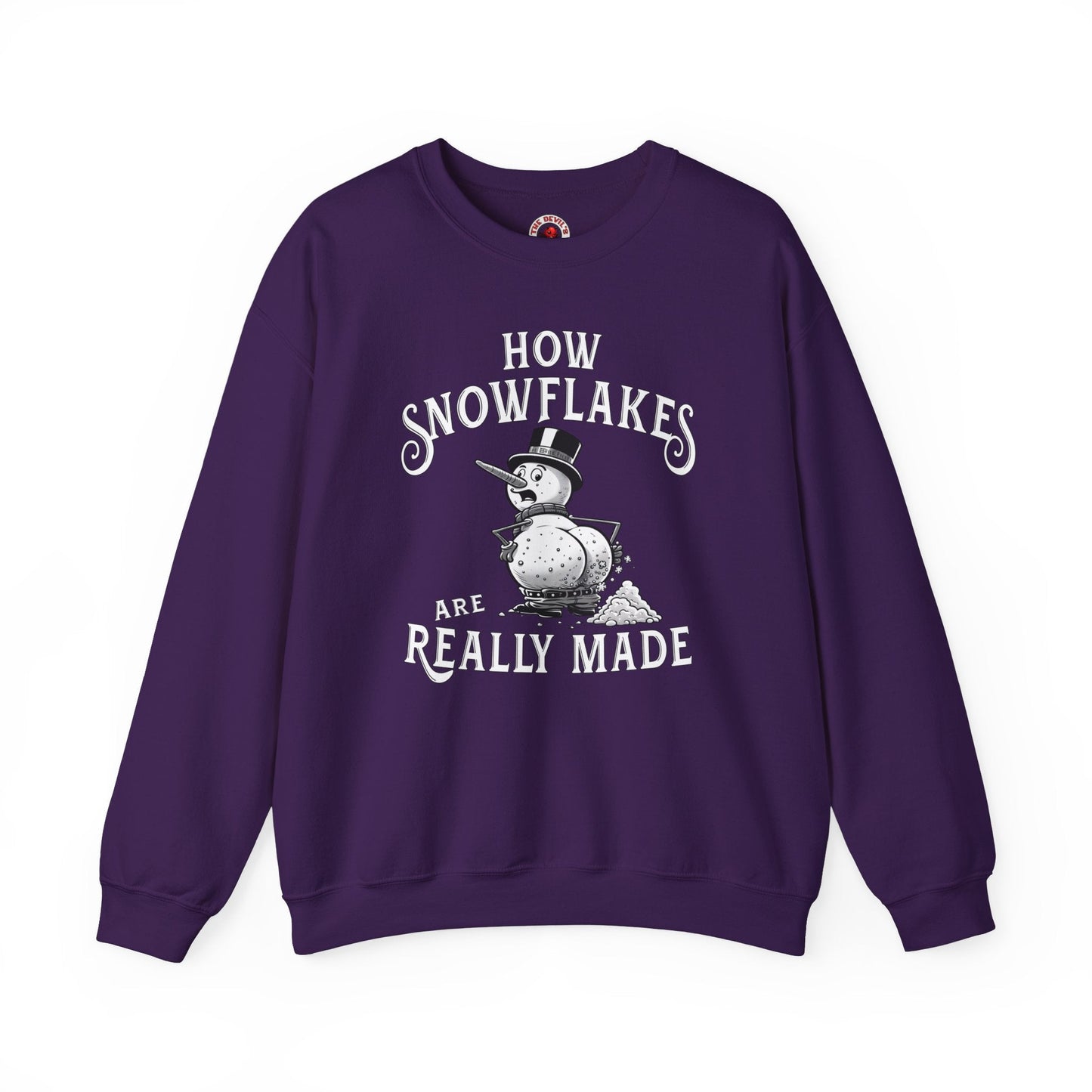 How Snowflakes Are Really Made Crewneck Sweatshirt The Devil's Pickle