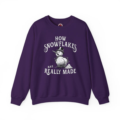 How Snowflakes Are Really Made Crewneck Sweatshirt The Devil's Pickle