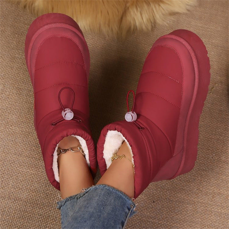 Women’s Fleece-Lined Short Boots – Warm Cotton Lined Winter Ankle Boots FitiqueFit