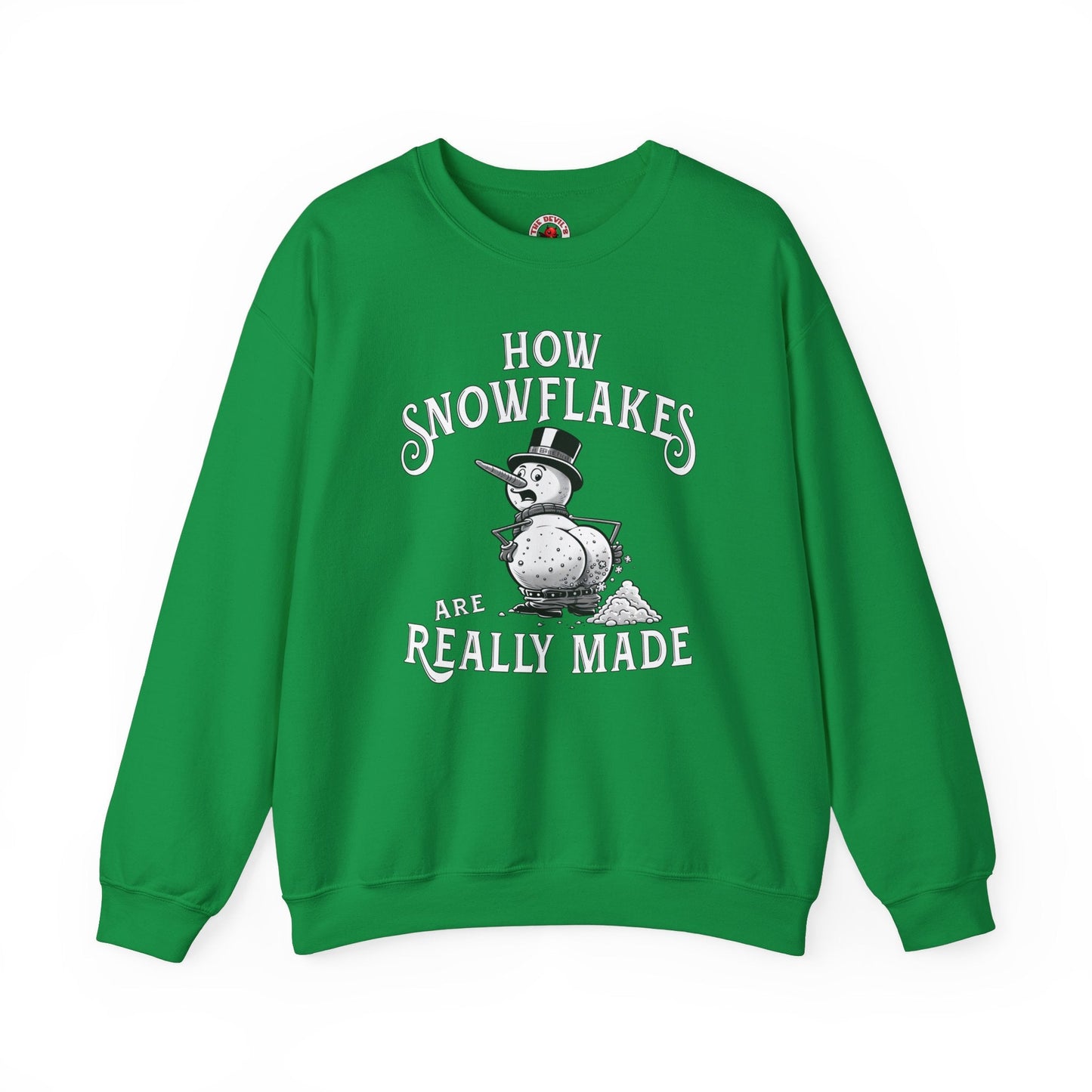 How Snowflakes Are Really Made Crewneck Sweatshirt The Devil's Pickle