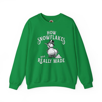 How Snowflakes Are Really Made Crewneck Sweatshirt The Devil's Pickle