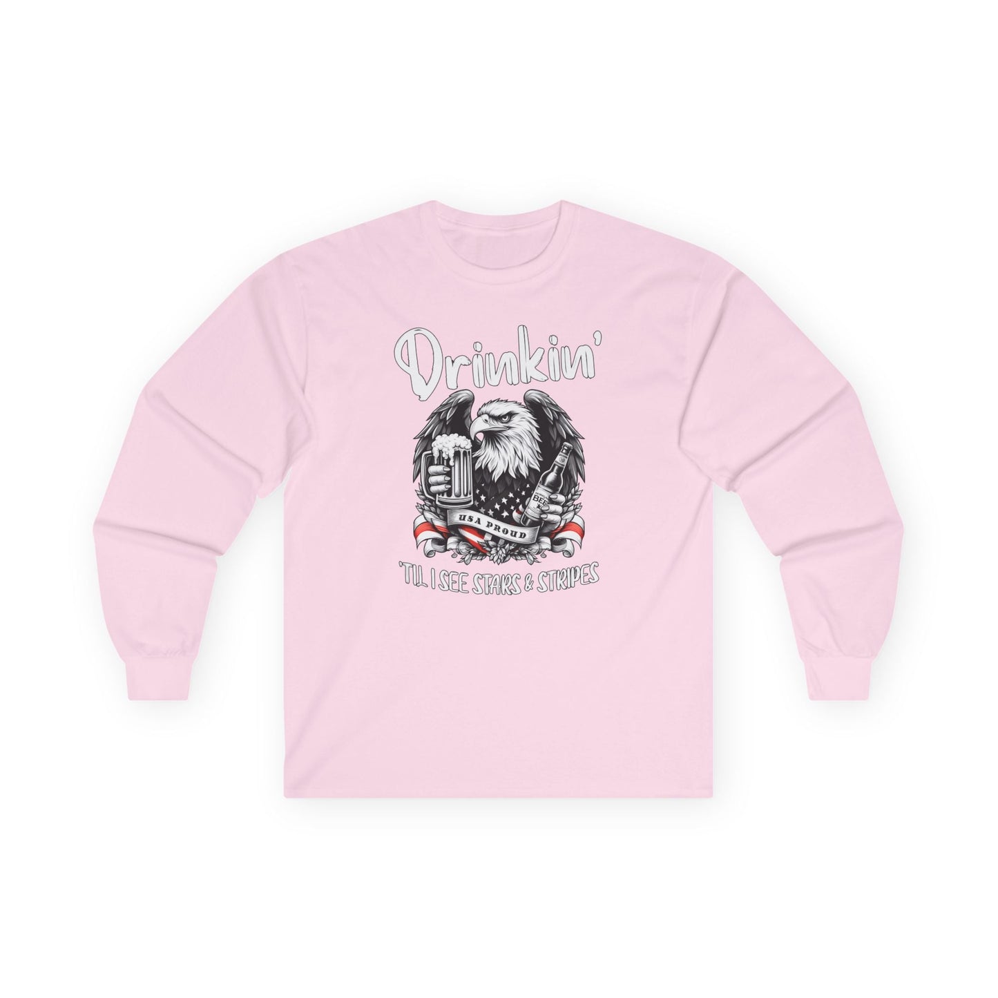 Drinkin' Til I See Stars & Stripes Long Sleeve Tee The Devil's Pickle