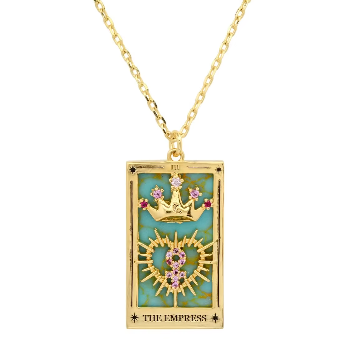 Tarot Card Pendant Necklace LUNAR VINES