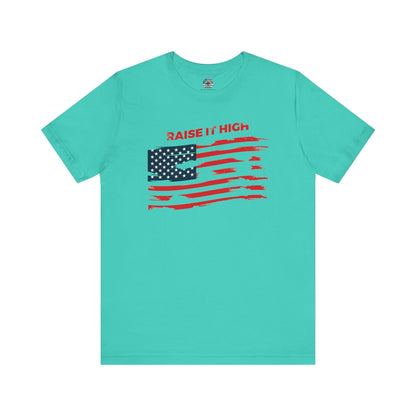 Raise It High American Flag T-Shirt The Devil's Pickle